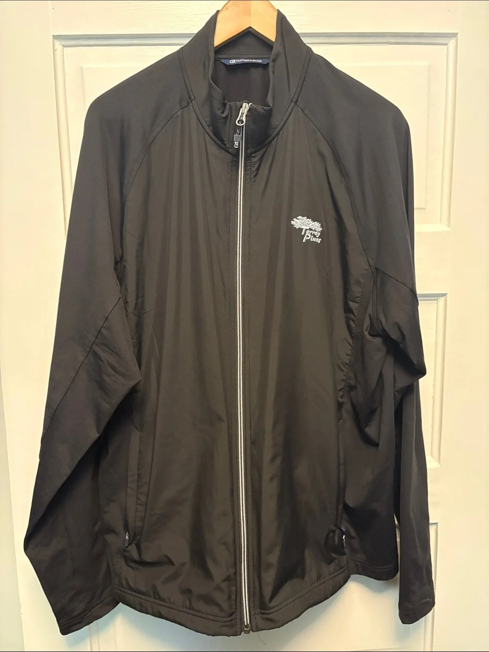 Cutter and Buck Torrey Pines Black Performance Full-Zip Jacket XL
